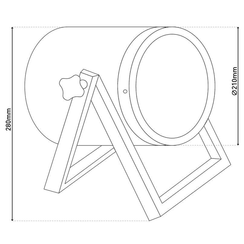 Tafellamp "Tim" wit/satijn h: 28cm