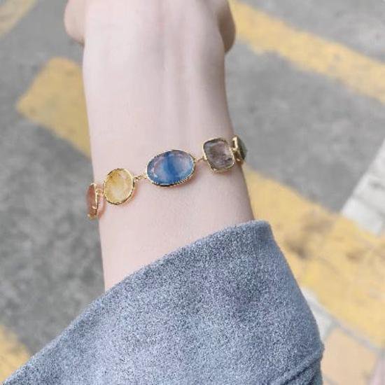 Rainbow Quartz kristallen kralen 5-stenen armbanden