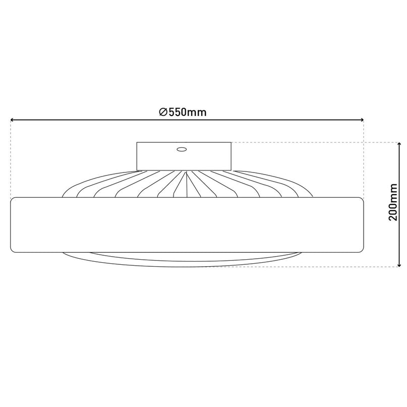 LED -plafondlicht "Viento" met ventilator, gemaakt van metaal en plastic, met geïntegreerde LED's, verlichting voor woonkamers of kantoor