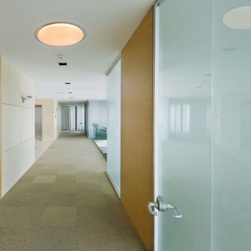 LED -plafondlamp "Locarno" Ø 46 cm, gemaakt van metaal en acryl met kristaleffect in wit, lichttemperatuur verstelbaar via afwisselende schakelaar