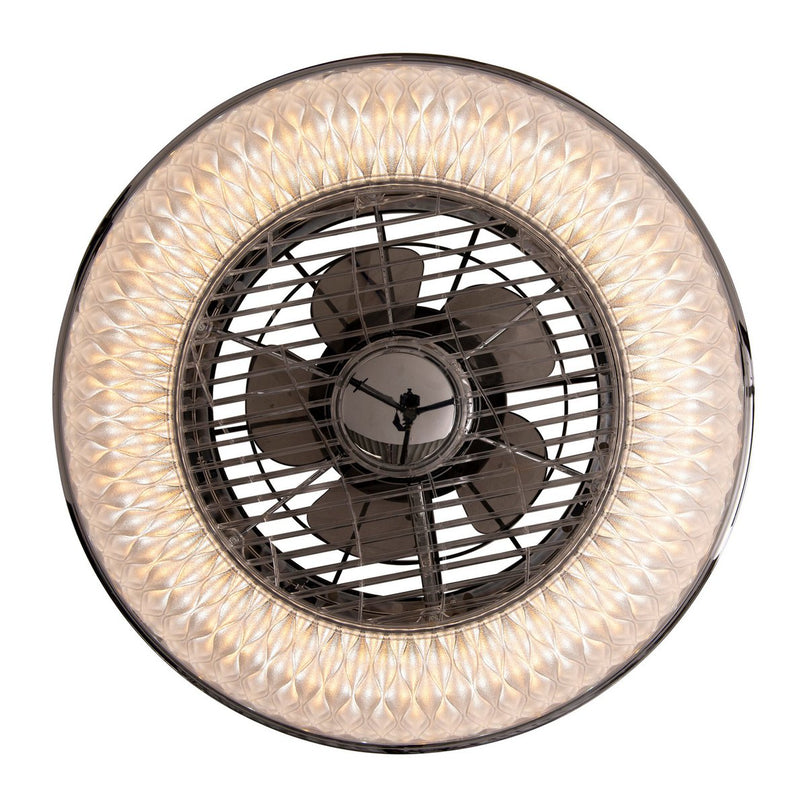 LED -plafondlicht "Viento" met ventilator, gemaakt van metaal en plastic, met geïntegreerde LED's, verlichting voor woonkamers of kantoor