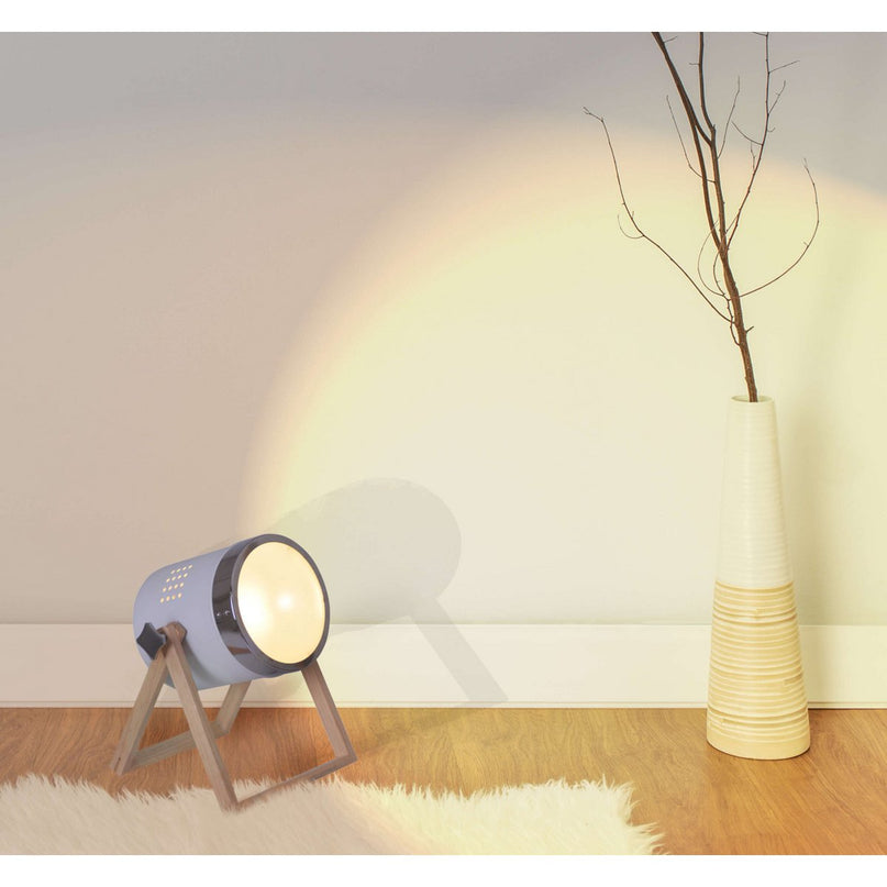 Tafellamp "Tim" wit/satijn h: 28cm