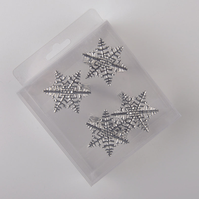 Veel 4 rondes van zilveren vlokken handdoeken