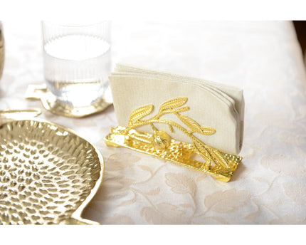 Gouden glas onder granada vorm 10x10x1cm stuk