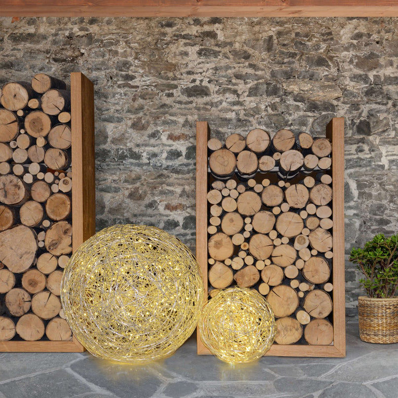 LED Outer Ball "Mistle" Ø 50 cm, voor buiten, vloerlamp - metaal - aluminium - met geïntegreerde LED - Decoratie buiten