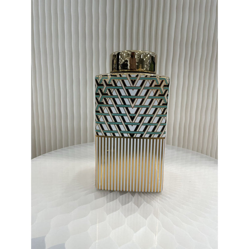 Vaas Groen-met goud met dop Big 7543-11