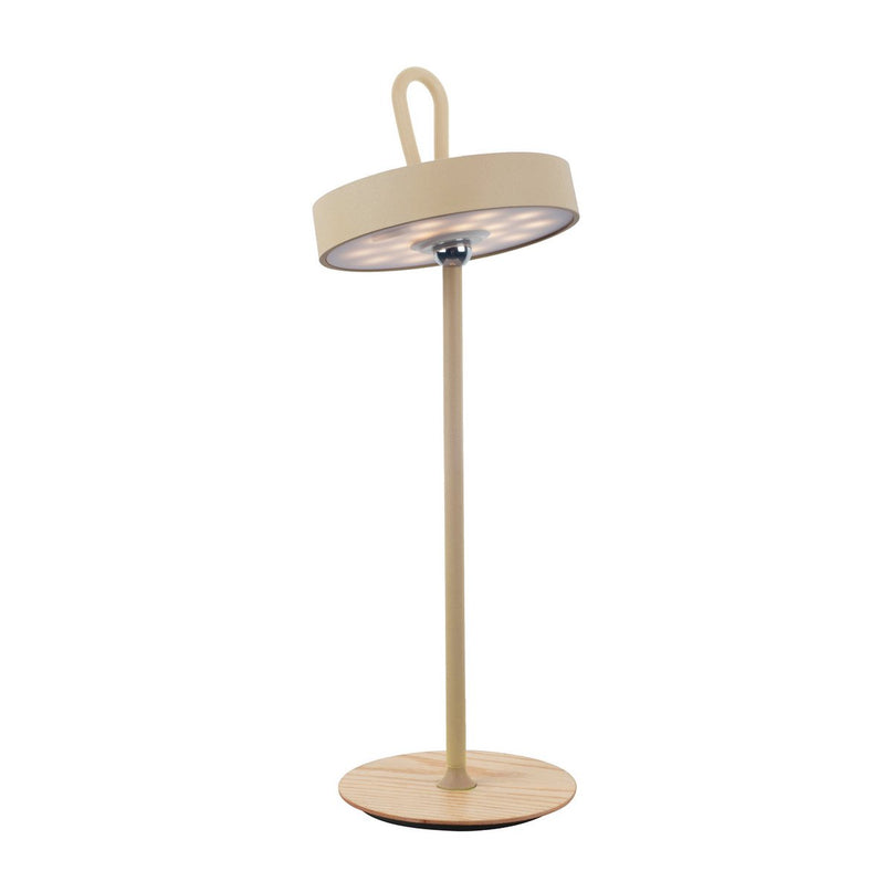 LED -batterijtafellamp magnetisch voor buiten en binnen, gemaakt van metaal en plastic in vorst, 36 cm hoog