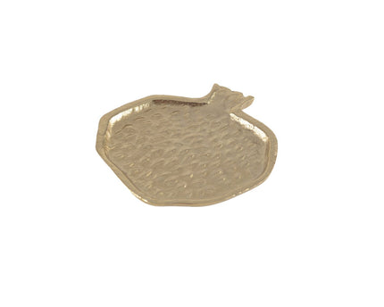 Gouden glas onder granada vorm 10x10x1cm stuk