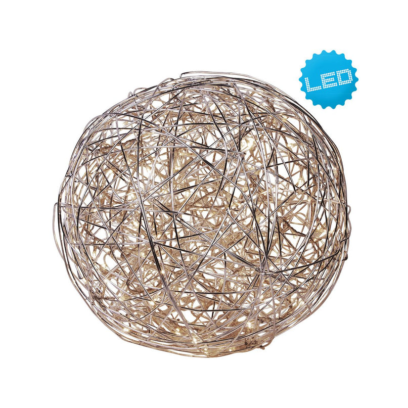 LED Outer Ball "Mistle" Ø 50 cm, voor buiten, vloerlamp - metaal - aluminium - met geïntegreerde LED - Decoratie buiten