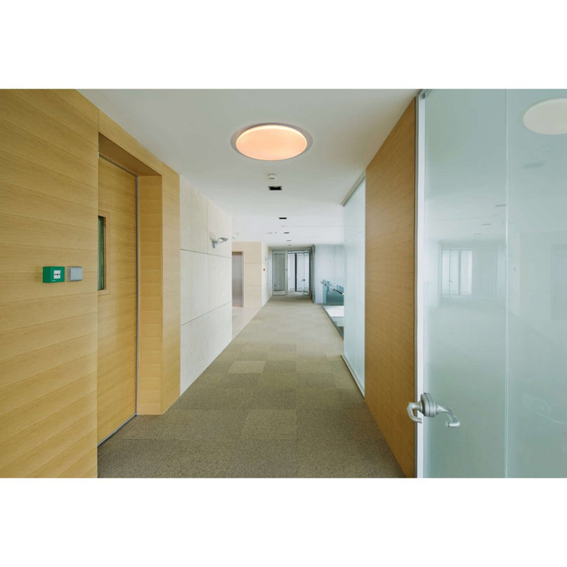 LED -plafondlamp "Locarno" Ø 46 cm, gemaakt van metaal en acryl met kristaleffect in wit, lichttemperatuur verstelbaar via afwisselende schakelaar