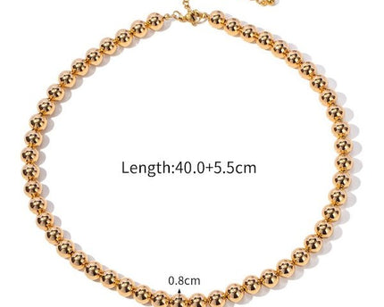 Minimalistische dikke look kralen ketting