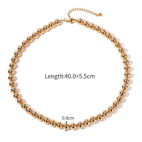 Minimalistische dikke look kralen ketting