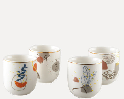 90 ml Art Deco Coffee Cups - veel van 4