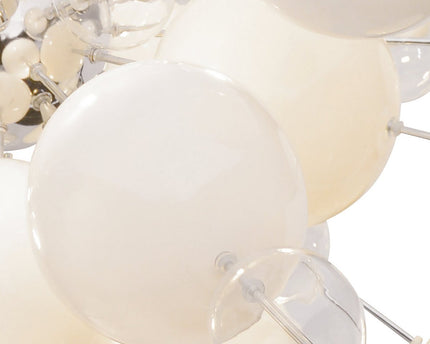 Hanger lamp "explosie" wit gemaakt van metaal en glas, G9 -versies, voor eetkamer, woonkamer, gang of kantoor, hangende lamp ØCA 65 cm