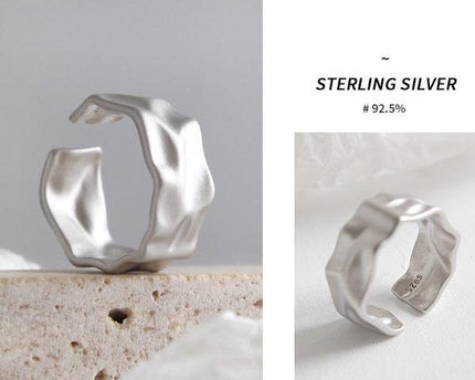 Wave n Sand getextureerde gedurfde ring