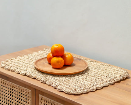 Placemat (set van 2, 4 of 6) 50x30 cm | Rechthoekige Boho Placemat KUARA Geweven van Raffia