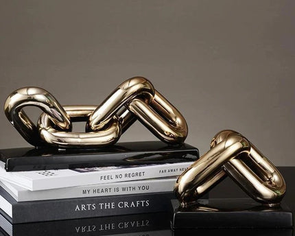 Moderne Luxe Gouden Ketting Art 4 Schakel (ZH-017-grootBIG)