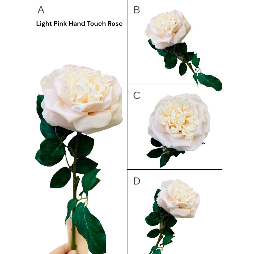 QMF Hand Touch Rose 65cm 1PCS rood