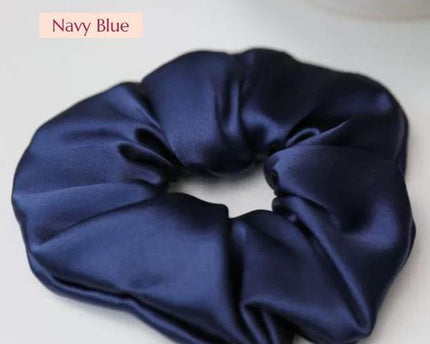 Luxe 100% zijden haarscrunchie - 6 cm breed