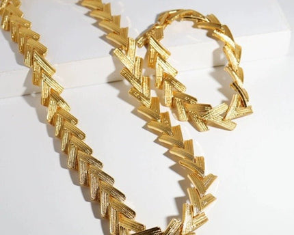 Gedurfde look V-ketting ketting en armband