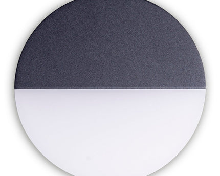 LED -wandlamp "Sobrio", gemaakt van metaal en plastic in antraciet, met geïntegreerde LED