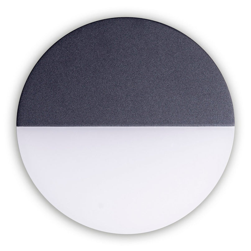 LED -wandlamp "Sobrio", gemaakt van metaal en plastic in antraciet, met geïntegreerde LED