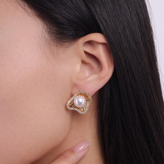 Lotus Design Sparkling Pearl -oorbellen N Ringen
