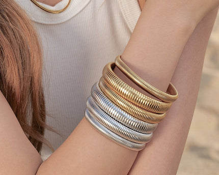 Dikke stretch designarmband en choker