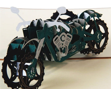 3D -kaart voor hem voor papa - Jeep en Motorbike Design