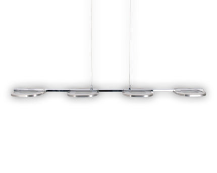LED hanglamp "balk" gemaakt van metaal en plastic in stalen blank, met geïntegreerde LED
