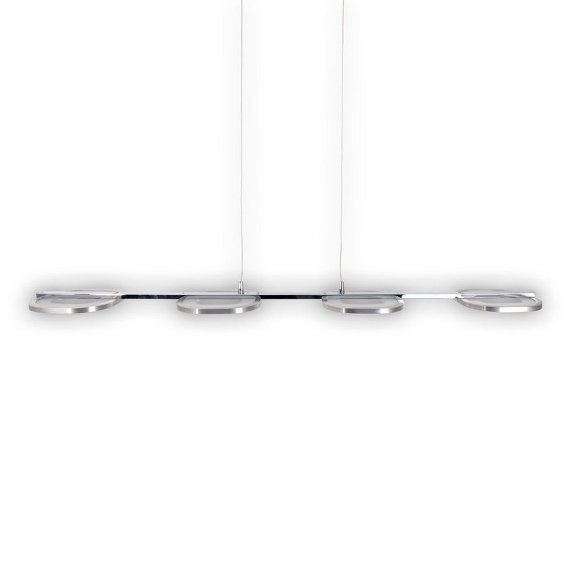 LED hanglamp "balk" gemaakt van metaal en plastic in stalen blank, met geïntegreerde LED