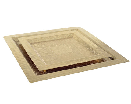 Gouden vierkante lade 28 cm