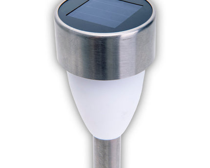 6 Set LED LED Solar Outer Light met aarde spies gemaakt van roestvrijstalen gekleurd metaal en plastic, met geïntegreerde LED