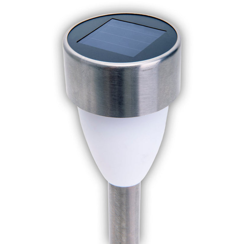 6 Set LED LED Solar Outer Light met aarde spies gemaakt van roestvrijstalen gekleurd metaal en plastic, met geïntegreerde LED
