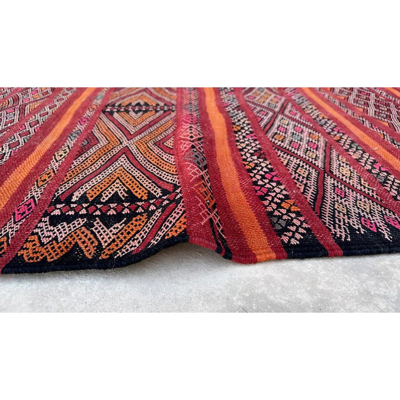 Zuiver wollen Marokkaans Kelim Berber tapijt 150 x 285 cm