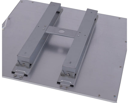 LED -assemblagepaneel "Sorriso", montagelamp gemaakt van metaal en plastic in wit met stevig ingebouwde LED's, 45x45 cm voor interieurs