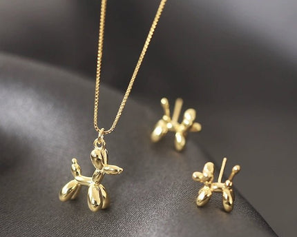 Leuke ballonhond hanger ketting