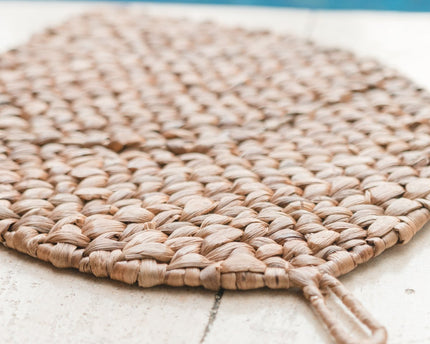 Placemat bladvormig (Set van 2, 4 of 6) 48 cm | Boho Tafelmat DITU gemaakt van Waterhyacint