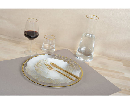 32 cm witte en gouden platte plaat