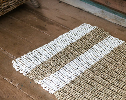 Zeegras tapijt 120x60 cm SEWU | Gestreept vloerkleed van zeegras