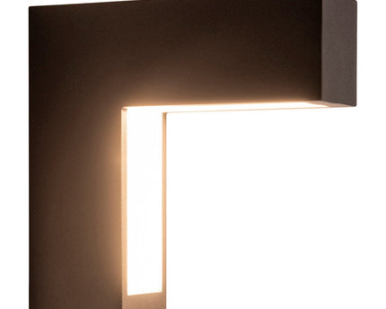 LED -wandlampen "angus" gemaakt van metaal en plastic in antraciet, met geïntegreerde LED