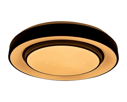 LED -plafondlamp "Monterey" Ø 47,5 cm, vele functies, gemaakt van metaal en plastic in het zwart, met geïntegreerde LED's, verlichting voor woonkamers, gang of kantoor