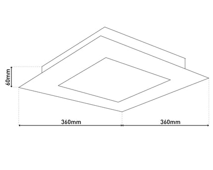 LED plafondlamp "Glasgow" d:36cm
