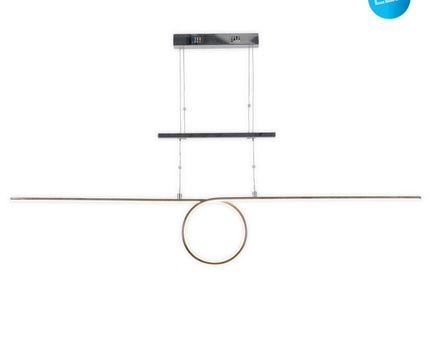 Led in ruil daarvoor hanglamp "looplijn" 130 cm lang, met geïntegreerde LED, gemaakt van metaal en plastic