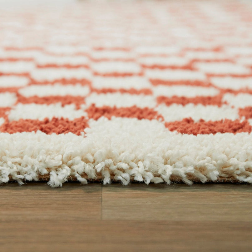 Tapis à poil haut doux en comfortabele CHECKERS