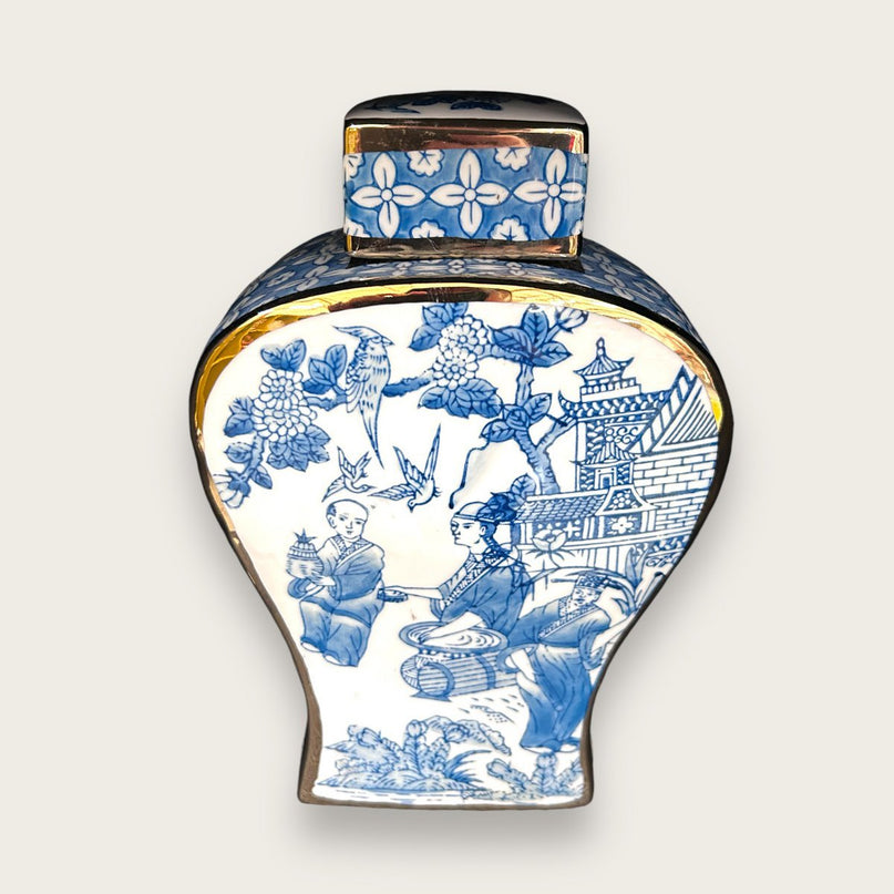 Nieuwe Chinese stijl, oosterse Parijse Delfts blauwe porselein vazen/hoge stijl