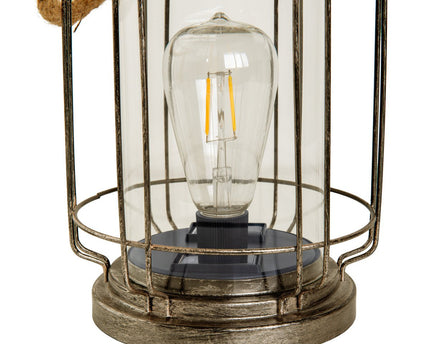 LED decoratief zonnelampje "Bruno" gemaakt van metaal, glas en plastic, koper, met een stevig ingebouwde LED, voor buiten
