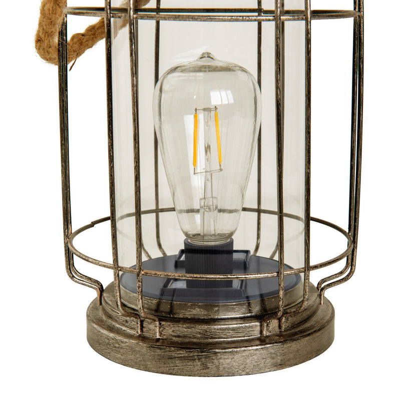 LED decoratief zonnelampje "Bruno" gemaakt van metaal, glas en plastic, koper, met een stevig ingebouwde LED, voor buiten