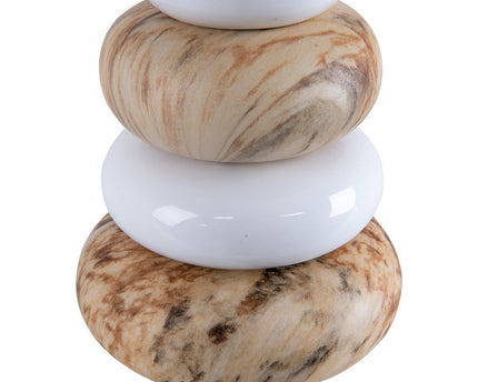 Keramische tafellamp "Stoney", keramische tafellamp in bruin, met E14 -aansluiting, tafellamp voor eetkamer, woonkamer, gang of kantoor, of als een bedlamp, 31 cm hoog