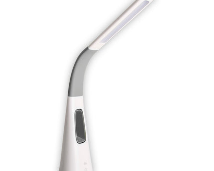 LED-tafellicht "Ventu" met ventilator, met aanraking, dimable, gemaakt van wit plastic, stevig ingebouwde LED's, 40 cm hoog